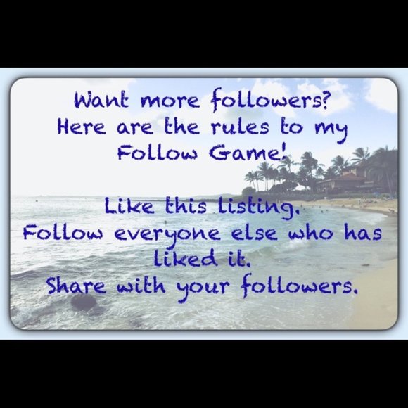 Other - LETS PLAY A GAME!! THE FOLLOW GAME!